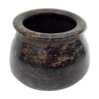 Stone pot antique mortar empty pockets stone pot India