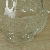 Pichet a eau en verre decor taille a facettes