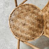 Children's armchair in chestnut basketry