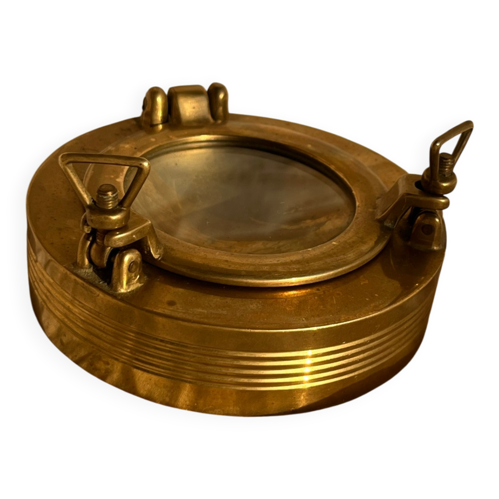 Vintage Porthole Ashtray in Brass