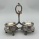 Saliere pepper metal silver Louis XV-XVl style rich ornamentation