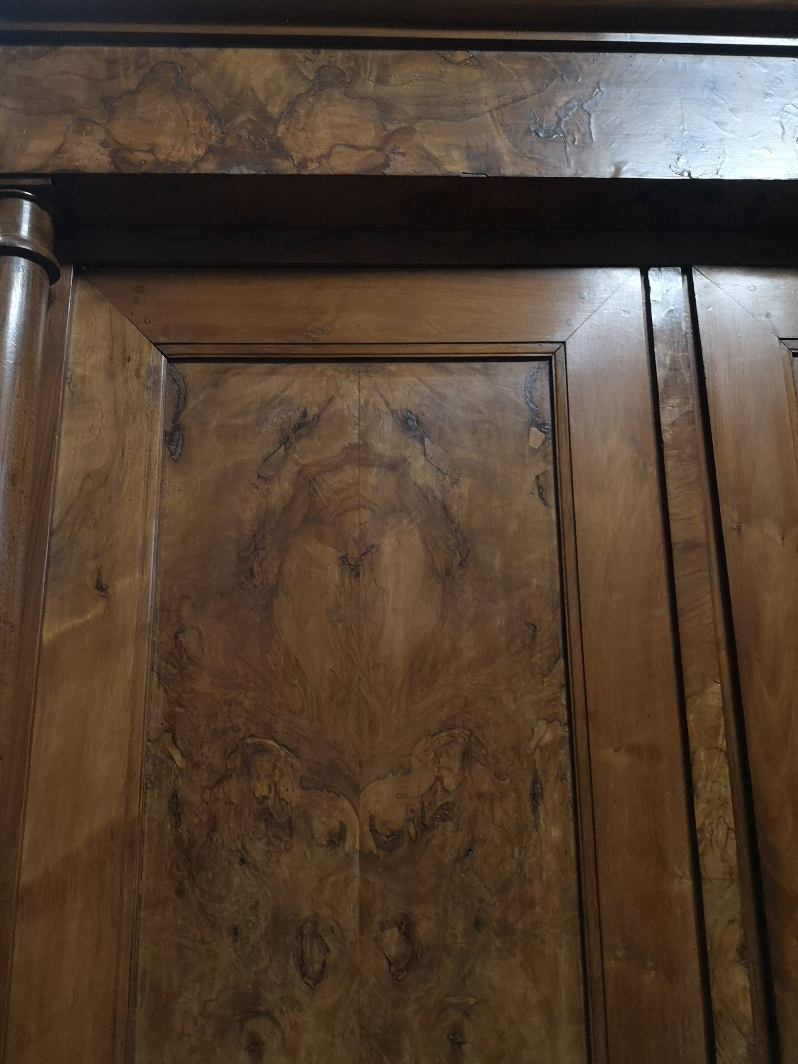 Burl veneer wardrobe