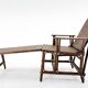 Art Deco French Bamboo & Wicker Chaise Lounge