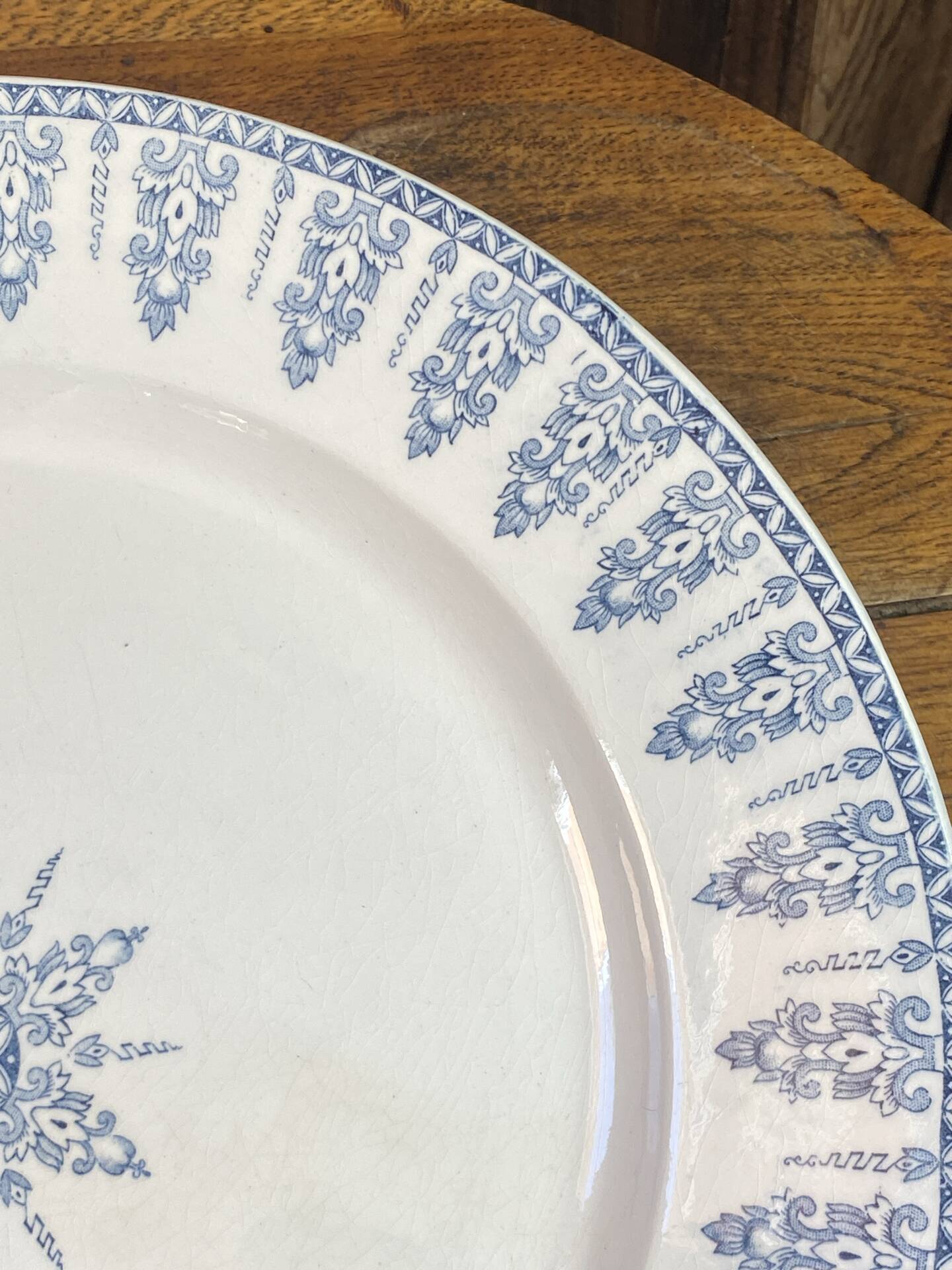 Serving dish, ironstone, Annam collection, Gien