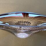 Flared cup in bubbled Murano crystal