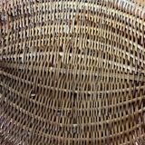 Vintage oval wicker basket