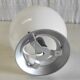 Plafonnier en bakélite et globe opaline blanc, années 50/60