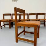 Lot of 6 old Scandinavian chairs "Corona" design 60s Lennart Bender