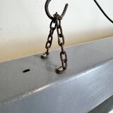Grey Enamel Industrial Hanging Tube Light, 1960s