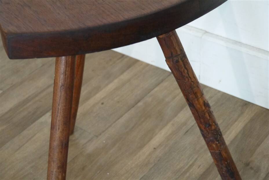 Pair of organic mahogany stools