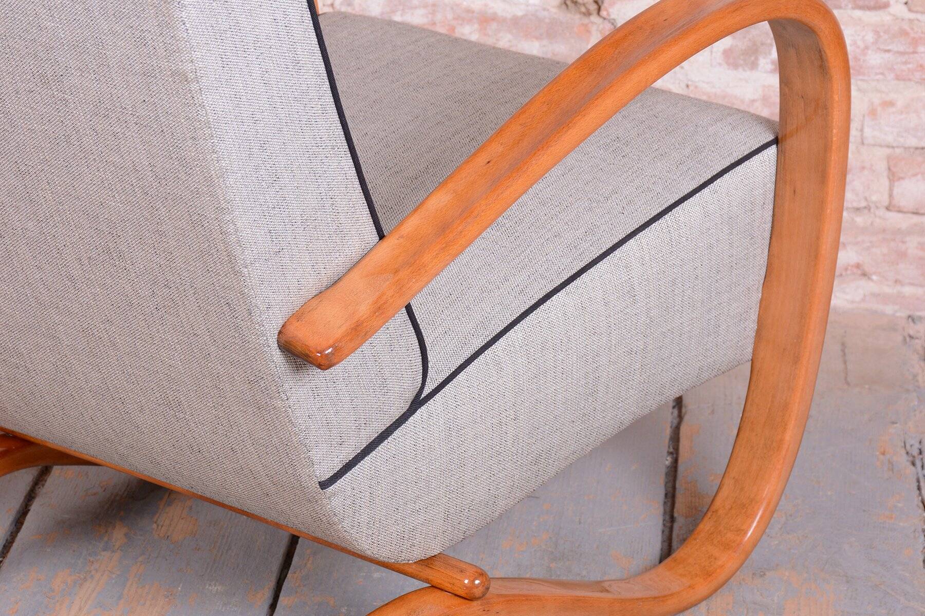 Chaises longues Art Déco H-269 en tchéque par J. Halabala pour Up Závody, années 1930, ensemble de 2
