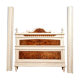 School of Nancy in the spirit of Majorelle: magnificent center bed in lacquer and marquetry