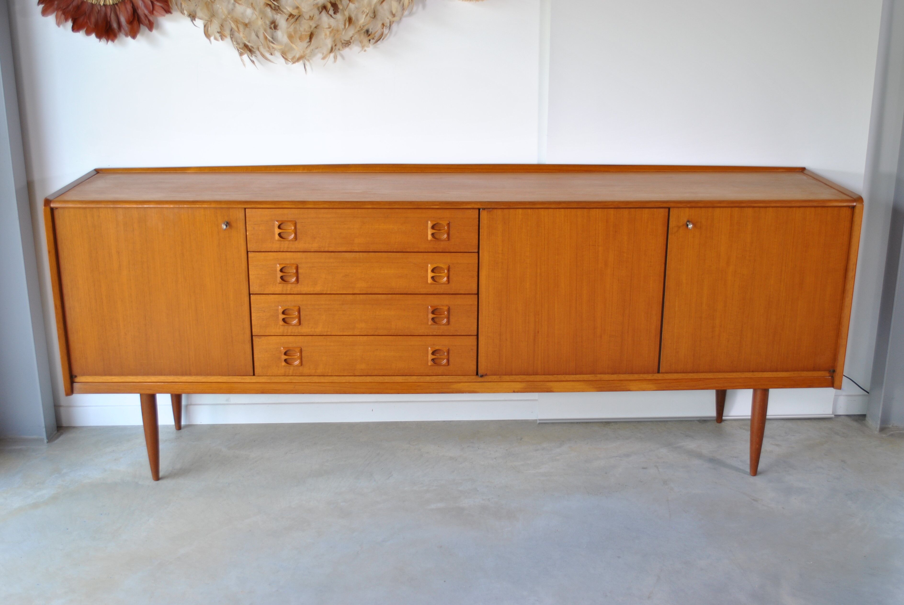 Scandinavian teak row 1970