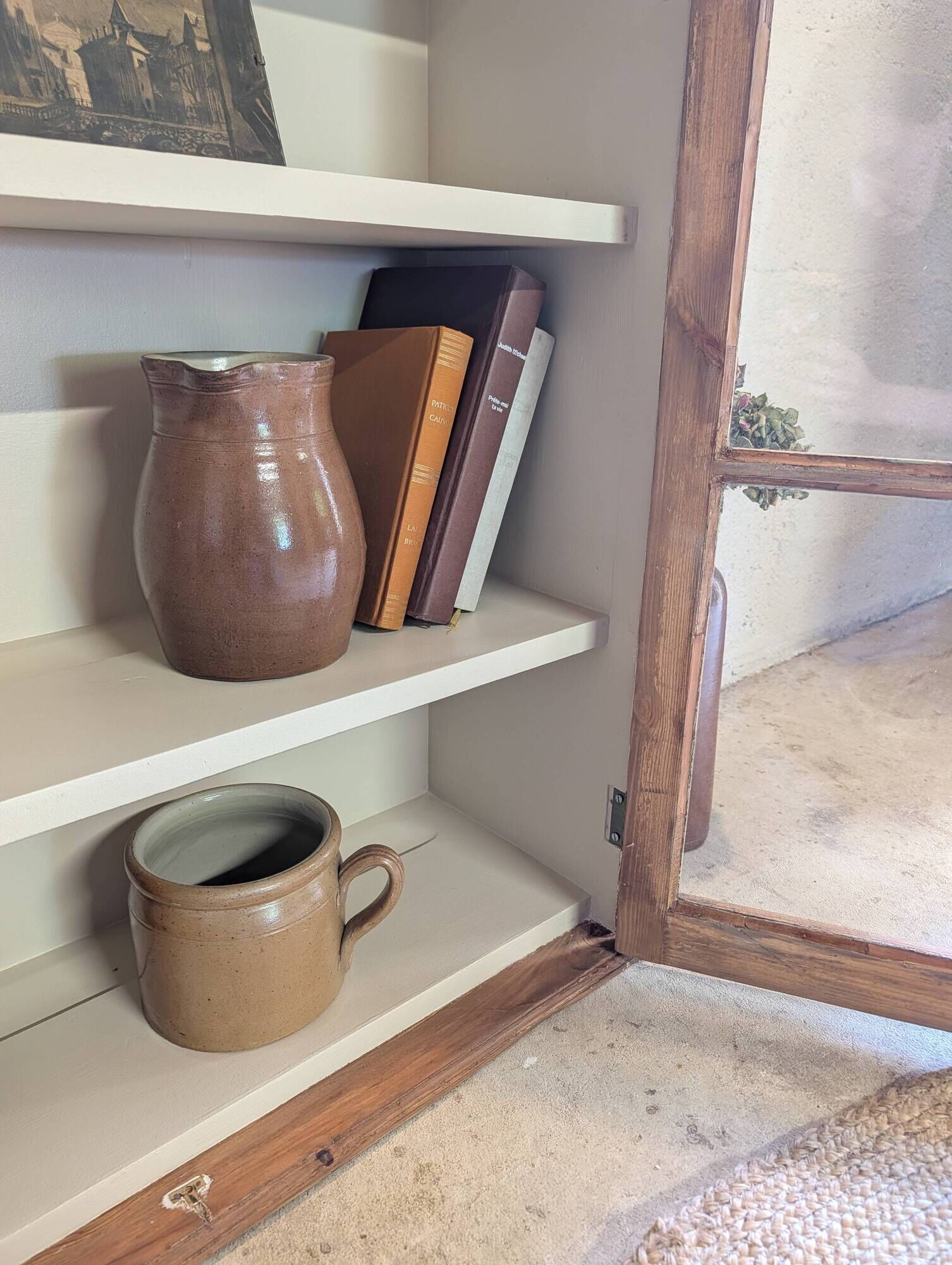 Renovated old wall display cabinet