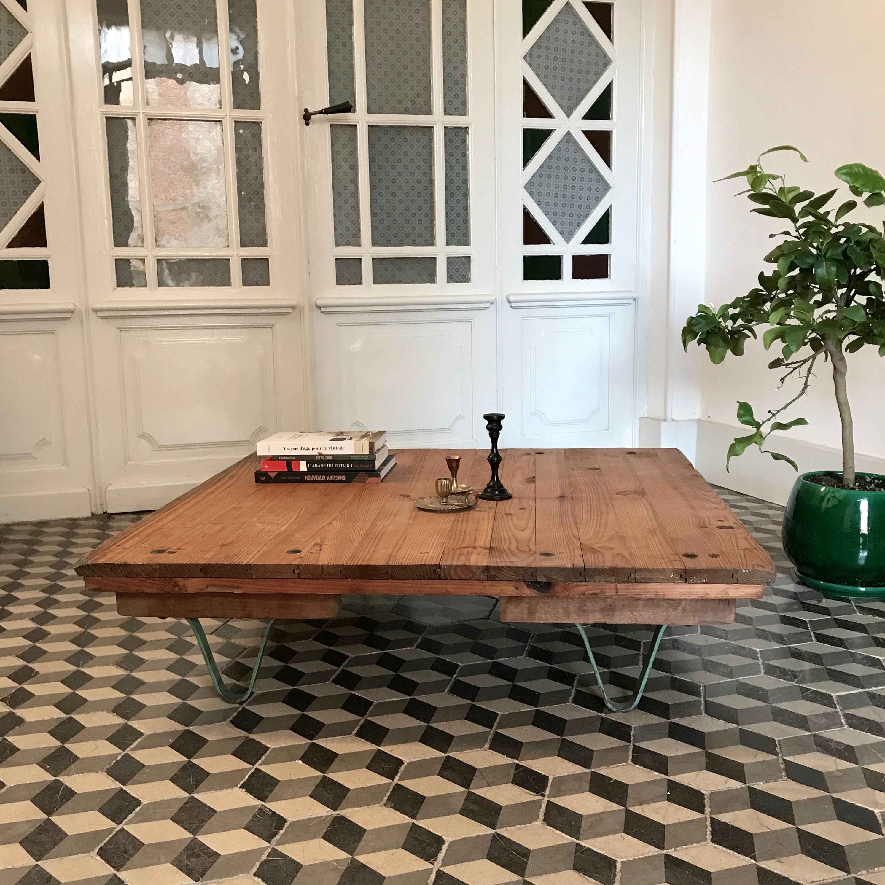 Industrial coffee table