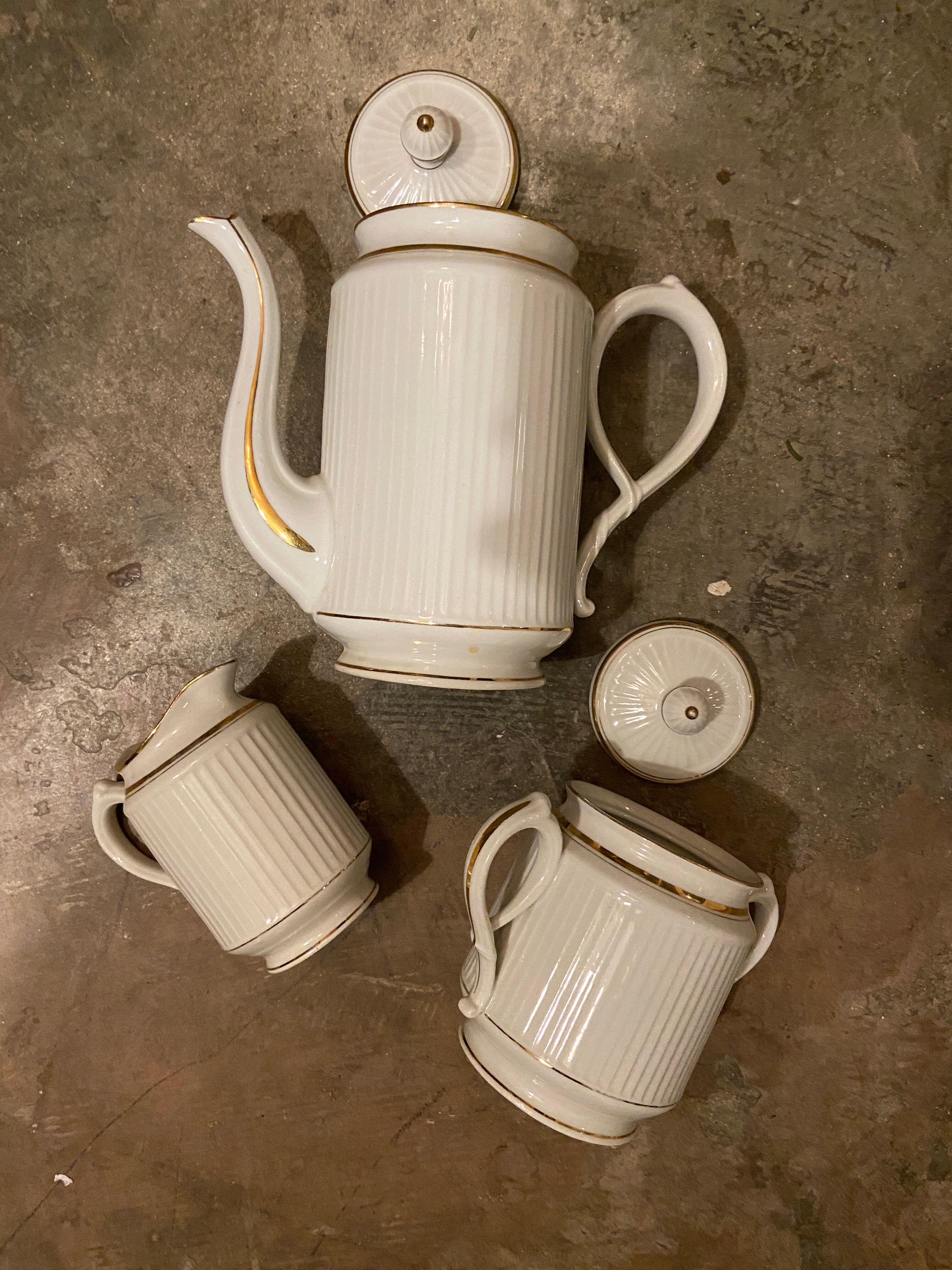 PRODUCT POP UP CHRISTMAS 2022 - Tea set 3 pieces in gilded porcelain