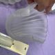 4 pressed glass wall lights with shell decor