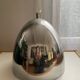 Vintage chrome metal pendant – 1970s design