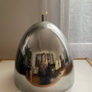 Vintage chrome metal pendant – 1970s design