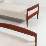 Scandinavian daybed in teak and cane Denmark 1960