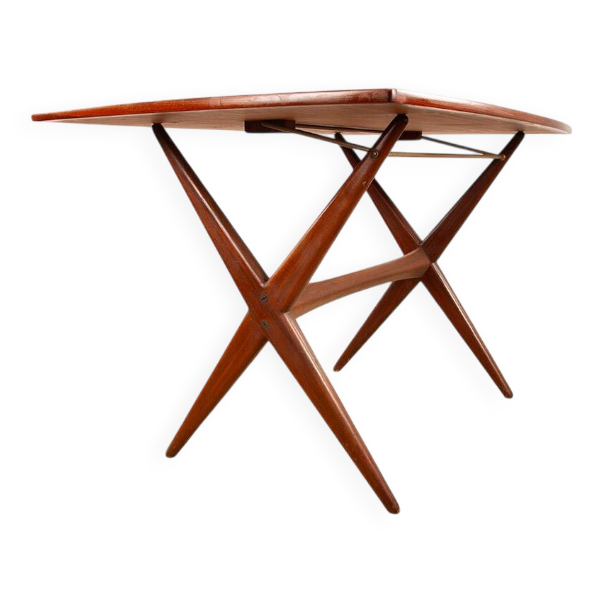 Vintage Danish high and low teak table 1960.