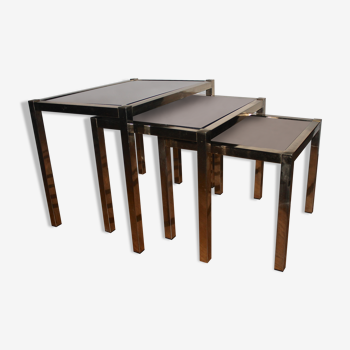 Set de 3 tables gigognes vintage 70