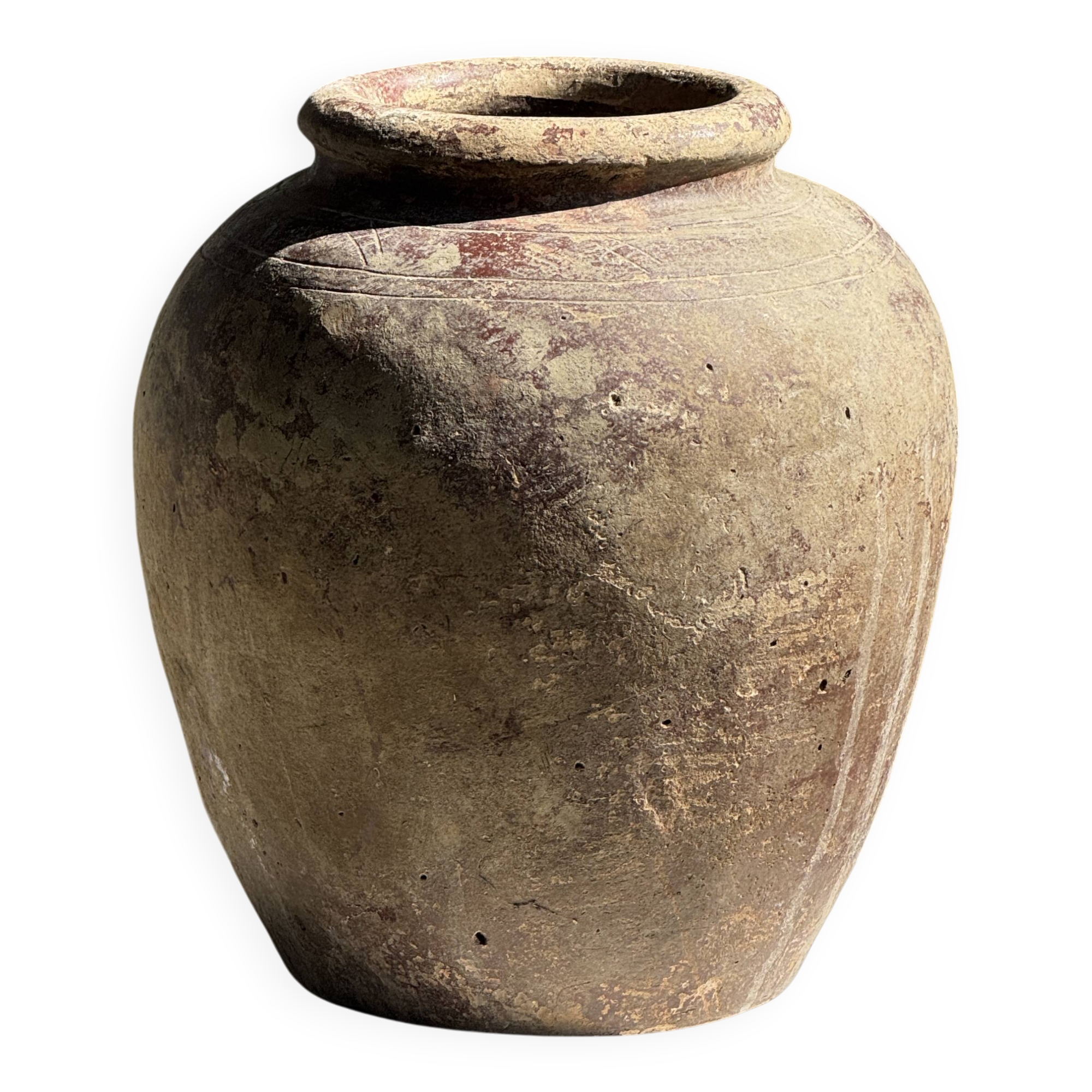 Borneo vase in brown terracotta (1) H35 D23
