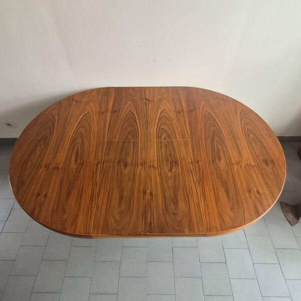 Table à manger Baumann 1960 extensible 114 à 167 cm rallonges intégrées