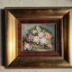 Oil on canvas signed R. Michel - Gilded frame with elm burl.