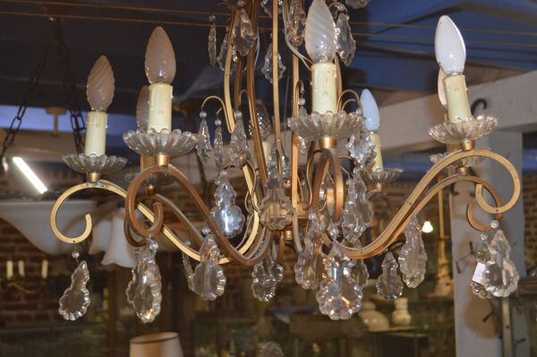 Lustre à pampilles 8 lumières