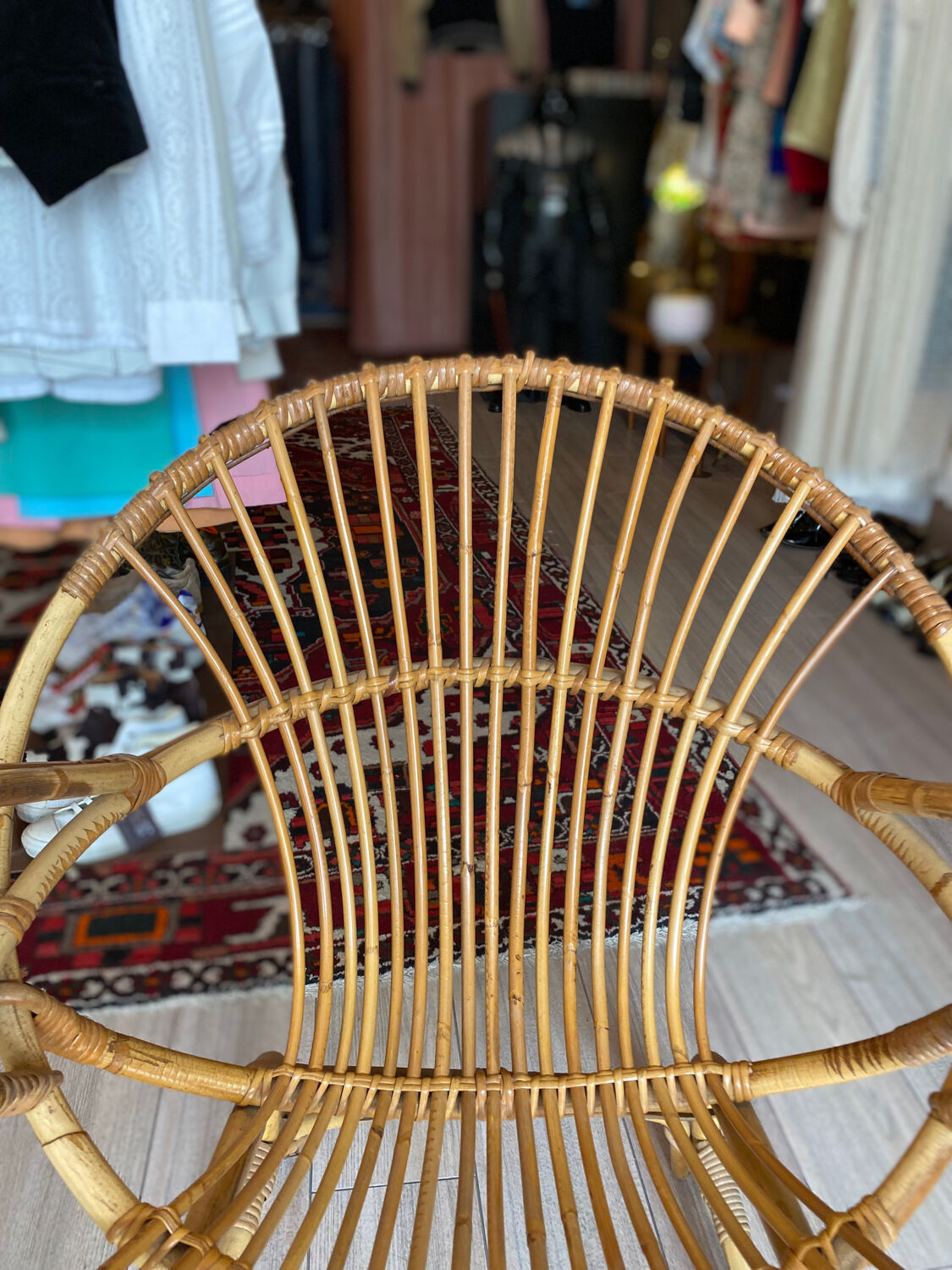 Rattan armchair