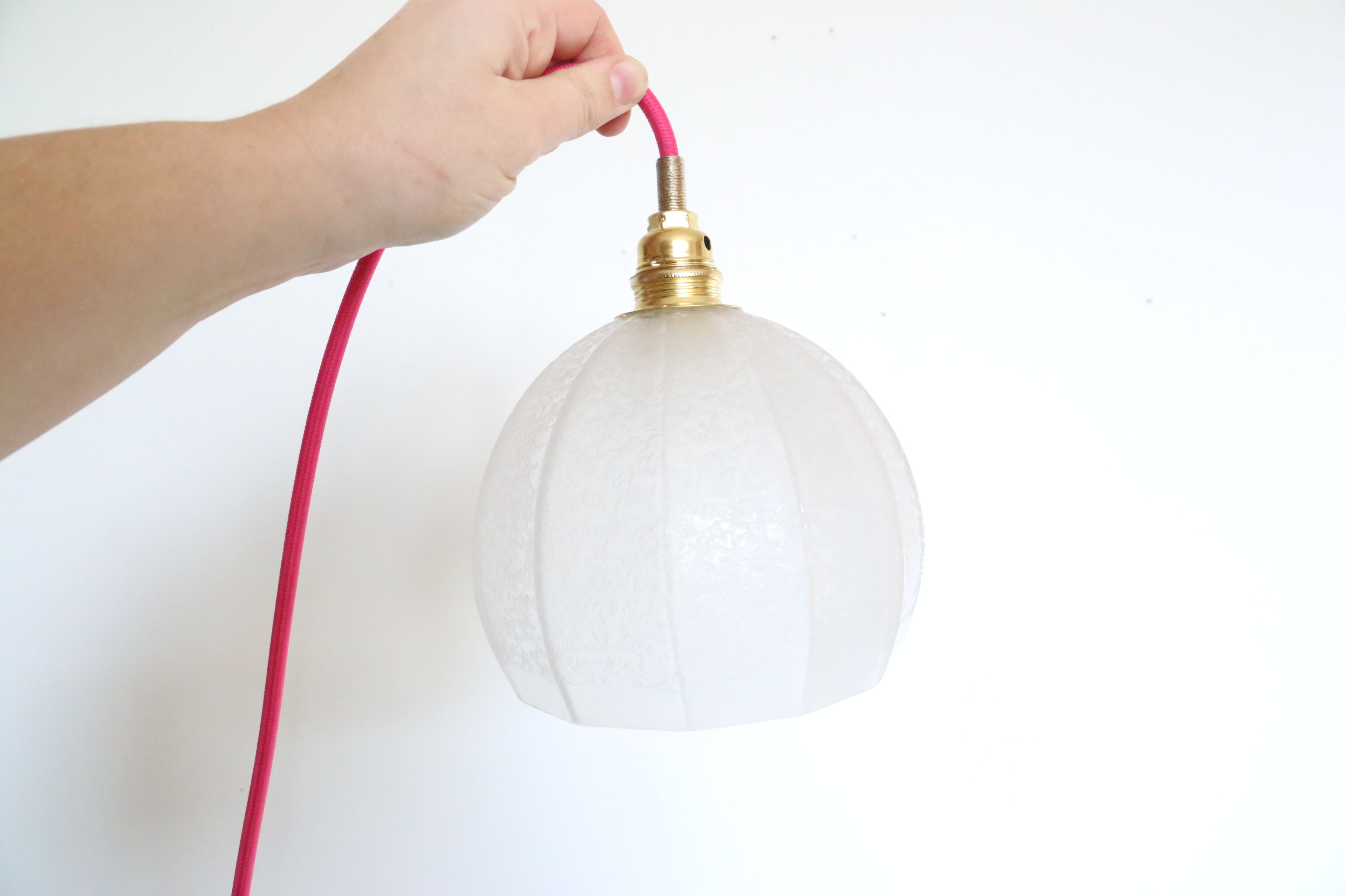 Glass hanging frosted effect, vintage