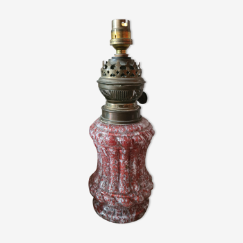 Clichy glass oil lamp