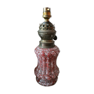 Clichy glass oil lamp