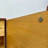 1960s Large Vintage Minimalistic Teak Sideboard with Metal Legs