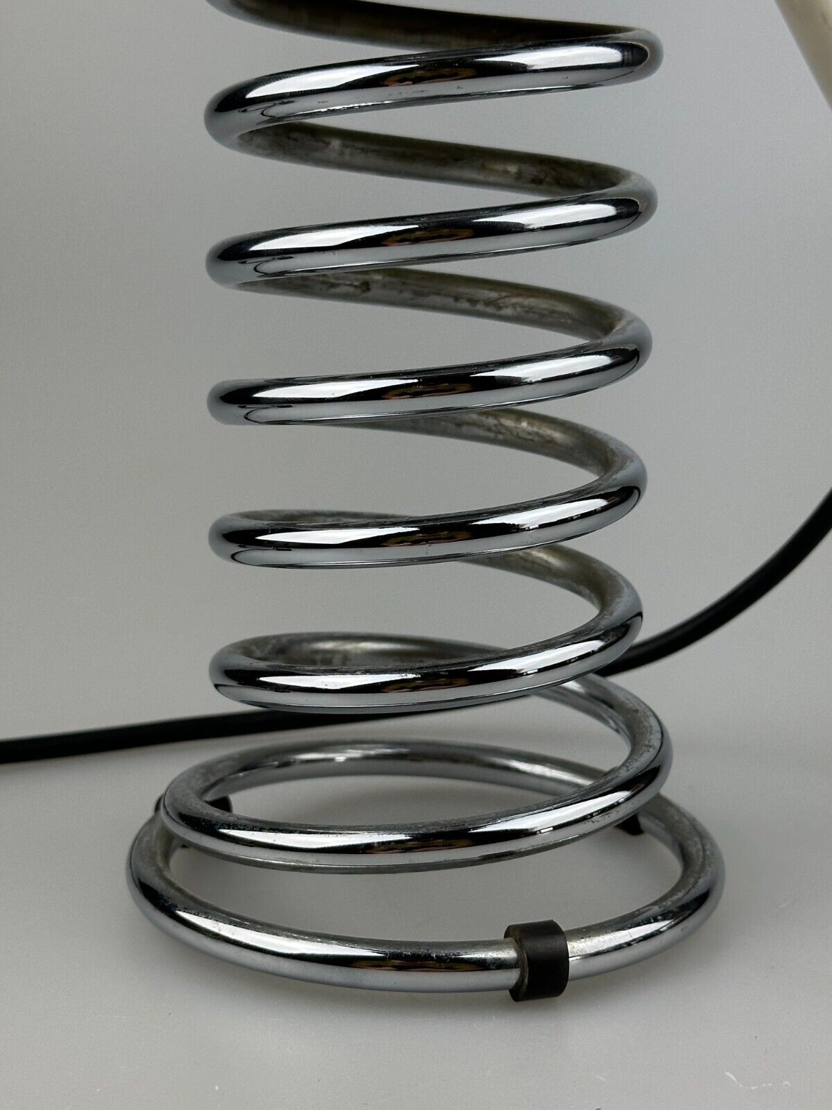 60s 70s table lamp ball lamp spring chrome metal space age design