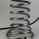 60s 70s table lamp ball lamp spring chrome metal space age design