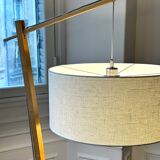 Montblanc Good & Mojo white bamboo and linen floor lamp
