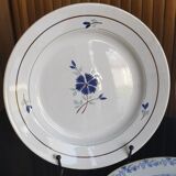 6 assiettes anciennes dépareillées bleues et blanches, St Amand, Moulin des Loups