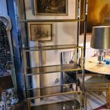 Vintage chrome and brass floor