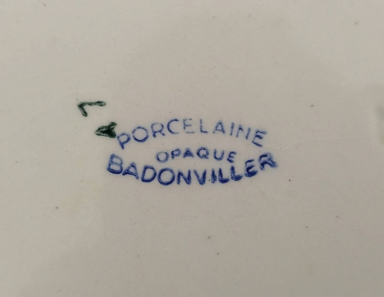 Vegetable Tureen Old Opaque Porcelain Badonviller Vintage Blue Tiles Decor