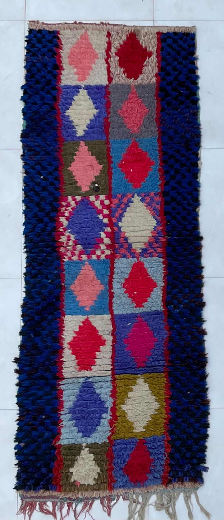 Tapis boucherouite 32x86cm