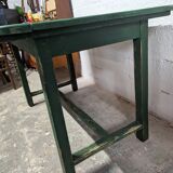 Old green farm table