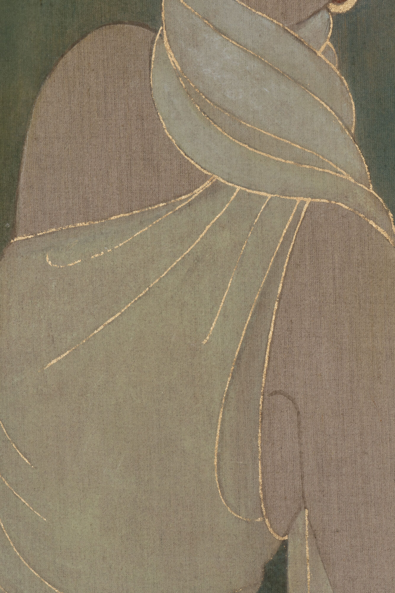 Painted canvas art deco style, contemporary work