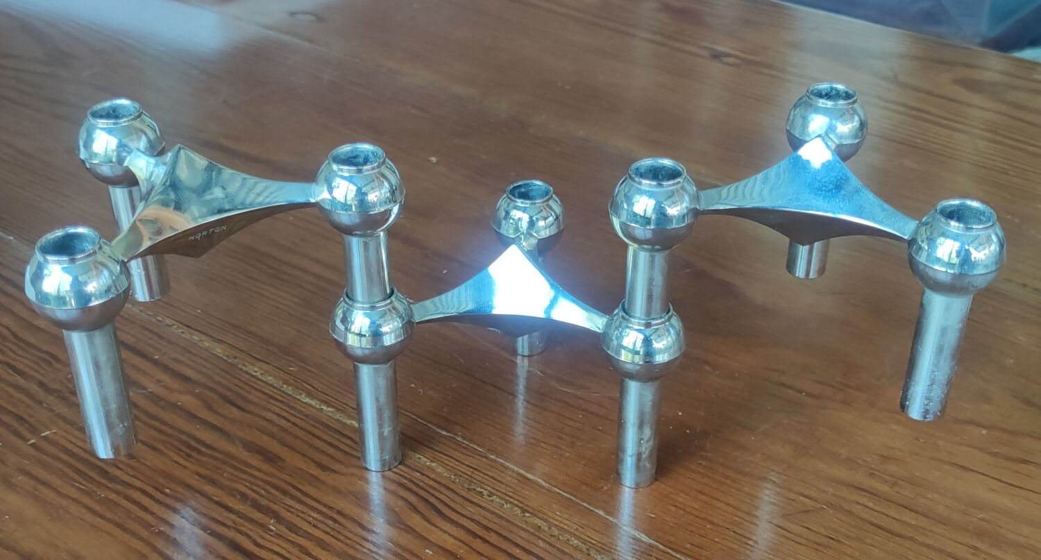 3 Nagel Design Candleholders / box and original candles