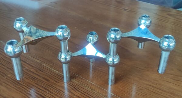 3 Bougeoirs Design Nagel /boîte et bougies d origine