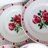 6 flat plates of Digoin Sarreguemines model Saverne