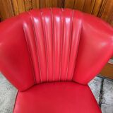 Set of mid-century sky red cocktail chairs, 1950s