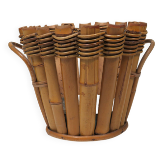 French bamboo pot/planter 1950-1960