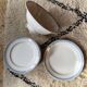 Lot de vaisselle en faïence d'Onnaing 16 assiettes 1 plat 1 saladier